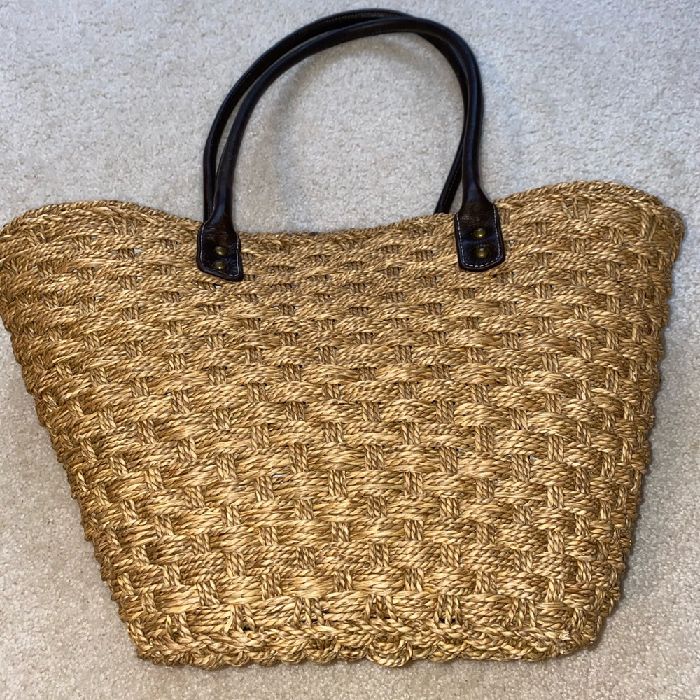 J. Crew woven beach bag!